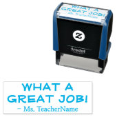 "WAS FÜR EINE GROSSE ARBEIT!" Erzieherin Rubber Br Permastempel (Beispiel)