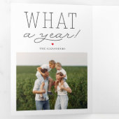 Was für eine Jahr-EDITABLE FARBEN-Trifold-Urlaubsk Dreifach Gefaltete Einladung (Innen Erste Seite)