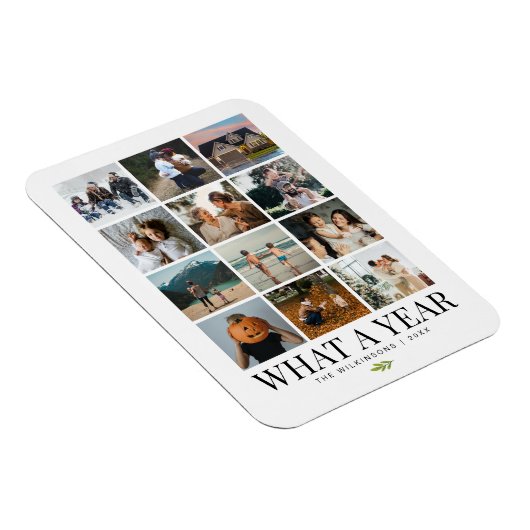 Was für eine Jahr-Foto-Urlaubskarte Magnet (Rechte Seite)
