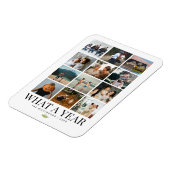 Was für eine Jahr-Foto-Urlaubskarte Magnet (Linke Seite)