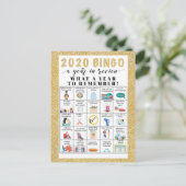 Was für eine Jahr Quarantäne Aktivitäten Holiday P Postkarte (Stehend Vorderseite)