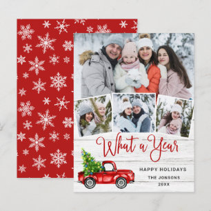 Was für eine Jahr Weihnachten Red Farm Truck Urlau Postkarte