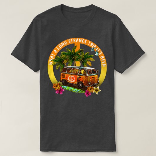 Was für eine lange Reise der Hippie-Frieden ist T-Shirt (Design vorne)