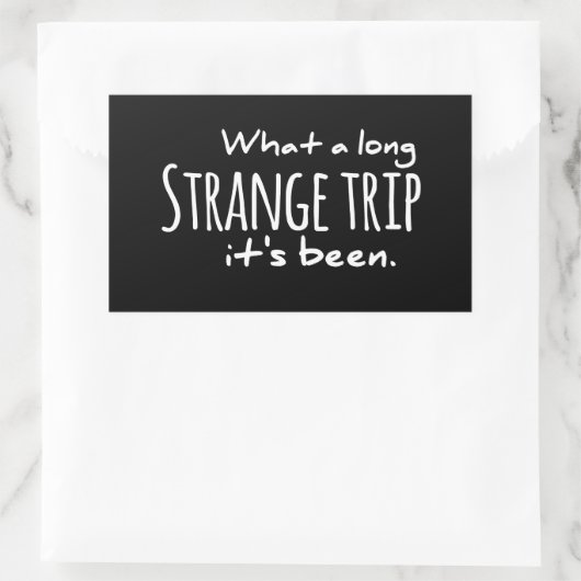 Was für eine lange seltsame Reise es war dankbar t Rechteckiger Aufkleber (Tasche)