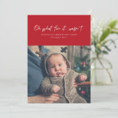 Was für eine lustige Fotokarte Feiertagskarte (Stehend Vorderseite)