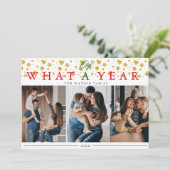 Was für eine moderne 3 Foto Collage Urlaubskarte (Stehend Vorderseite)