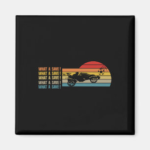 Was für eine Rettung Vintage Retro Rakete Footbyll Magnet