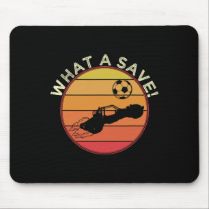 Was für eine Rettung Vintage Retro Raketenfußballl Mousepad