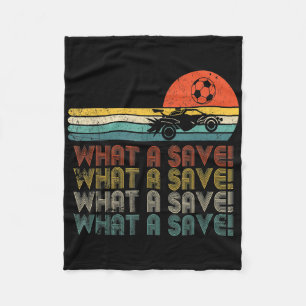 Was für eine Rettung Vintage Retro Rocket Fußball Fleecedecke