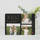 Was für eine Weihnachtsfotokarte Feiertagskarte (Stehend Vorderseite)