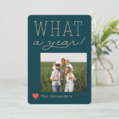 Was für eine Weihnachtsfotokarte Feiertagskarte (Stehend Vorderseite)