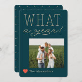 Was für eine Weihnachtsfotokarte Feiertagskarte (Vorne/Hinten)