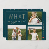 Was für eine Weihnachtsfotokarte Feiertagskarte (Vorne/Hinten)