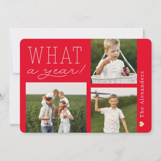 Was für eine Weihnachtsfotokarte Feiertagskarte (Vorderseite)