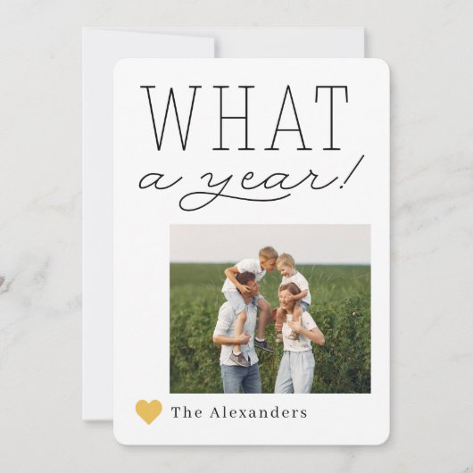 Was für eine Weihnachtsfotokarte Feiertagskarte (Vorderseite)