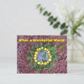 Was für eine Welt Postkarte (Stehend Vorderseite)