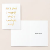 Was für eine wunderbare Welt Folienkarte (Anzeige)