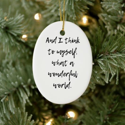 Was für eine wunderbare Welt Keramik Ornament (Baum)