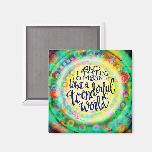 Was für eine wunderbare Welt Magnet (Vorderseite/Rückseite)