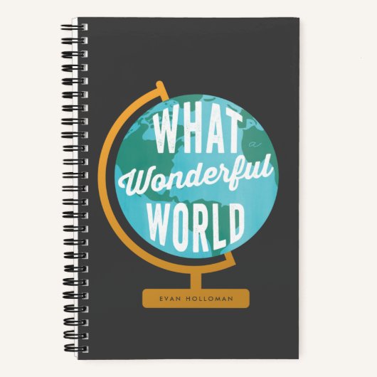 Was für eine wunderbare Welt mit Namen und Kontakt Notizblock (Vorderseite)