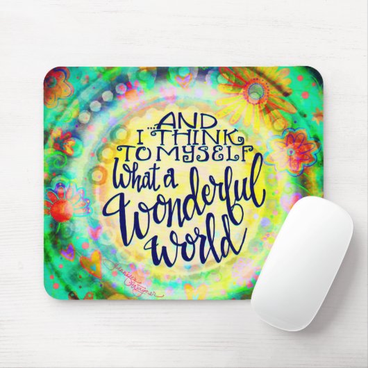 Was für eine wunderbare Welt Mousepad (Mit Mouse)