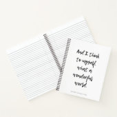 Was für eine wunderbare Welt Notizblock (Innenseite)