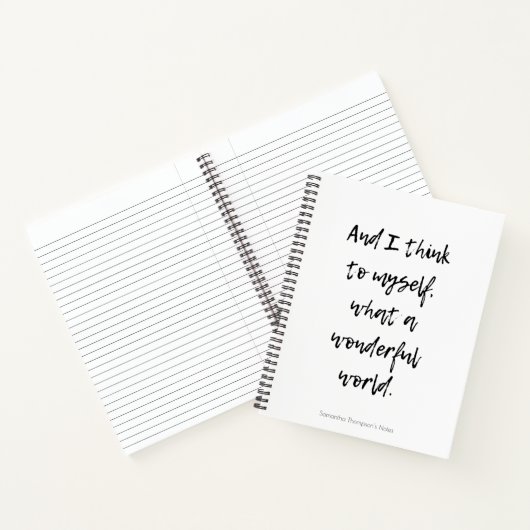 Was für eine wunderbare Welt Notizblock (Innenseite)