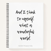Was für eine wunderbare Welt Notizblock (Vorderseite)