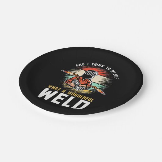 Was für eine wunderbare Welt Pappteller (Schrägansicht)