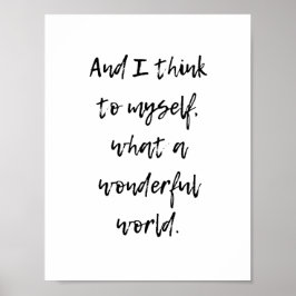 Was für eine wunderbare Welt Poster