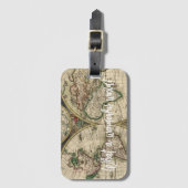 Was für eine wunderbare Welt! Vintage Weltkarte Gepäckanhänger (Vorderseite Vertikal)