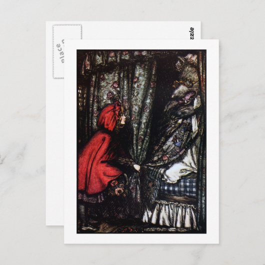 Was für große Zähne du hast Postkarte (Vorne/Hinten)