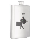 Was für Hexen! Funny Black Cat mit grünen Augen Flachmann (Rechts)