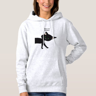 Was für Hexen! Funny Black Cat mit grünen Augen Hoodie