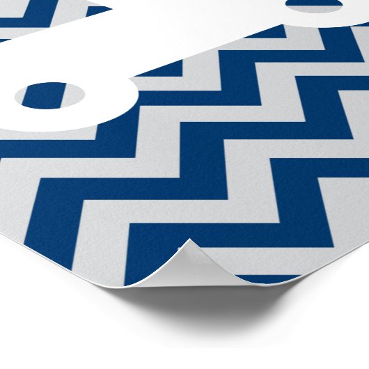 Was für Jungs sind aus Zickzack Blauer Kunst Print Poster (Ecke)