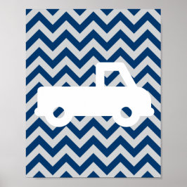 Was für Jungs sind aus Zickzack Blauer Kunst Print Poster