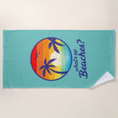 Was für Strände, lustiger cooler Strand Strandtuch (Vorderseite)