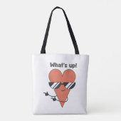 'Was geht!' Cool Heart Charakter Tasche (Rückseite)