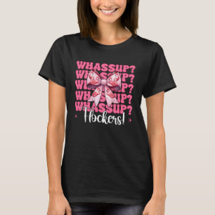 Was geht Flockers! Lustige Flamingo Mädchen Mama R T-Shirt
