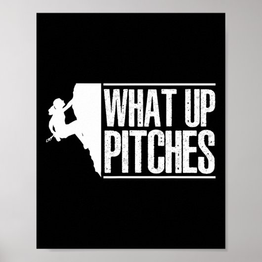 Was geht Pitches Klettern Bouldern Felsenkletterer Poster (Vorne)