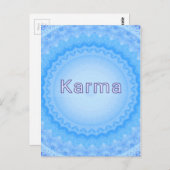 Was geht um...Soft Pastel Positive "Karma" Postkarte (Vorne/Hinten)