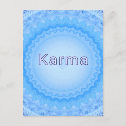 Was geht um...Soft Pastel Positive "Karma" Postkarte (Vorderseite)