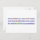 Was geschah mit der persönlichen Rechenschaftspfli Postkarte (Vorne/Hinten)