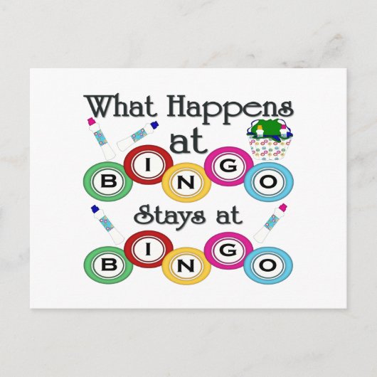 Was geschieht in Bingo? Postkarte (Vorderseite)