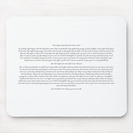 Was geschieht, wenn Sie in Liebe mit einem Mousepad (Vorne)