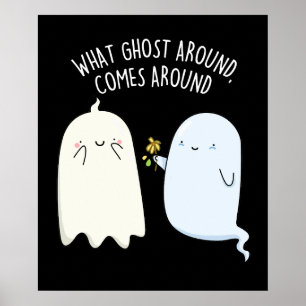Was Gespenst Umgibt Kommt Um Halloween Pun  Poster
