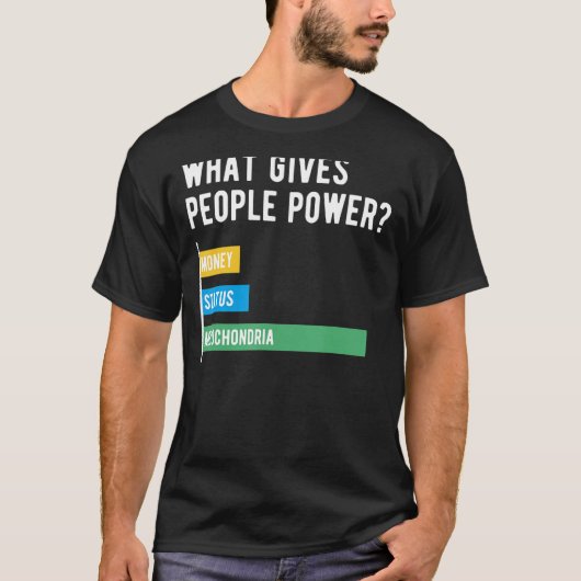 Was gibt den Menschen Power Mitochondria Science T-Shirt (Vorderseite)
