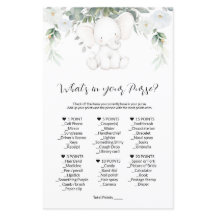 Was gibt es in deinen Purse Game Baby Shower Games