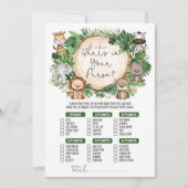 Was gibt es in der Jungle Baby Duschkarte? Einladung (Vorderseite)