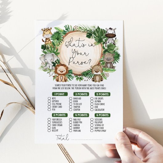 Was gibt es in der Jungle Baby Duschkarte? Einladung